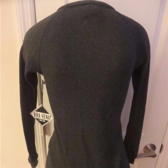 NWT VIVA VENA GRAY BUTTON DOWN CARDIGAN SWEATER XS - Picture 3 of 5